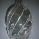 Corrugated neck glass decanter