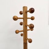 Free-standing coat rack in solid pine, Les Arcs, 1970s