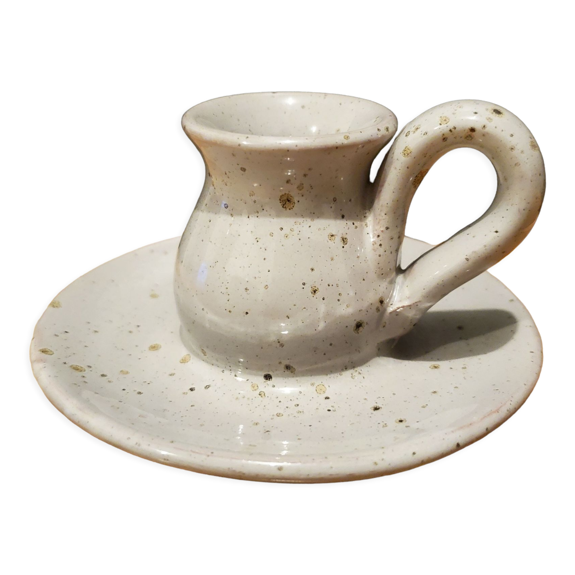 Ceramic candle holder signed Vallauris