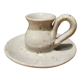 Ceramic candle holder signed Vallauris