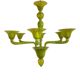 Contemporary Translucent Apple-Green Murano Style Glass Chandelier