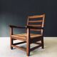 Rustic Oak & Rush Armchair, France, 1930s