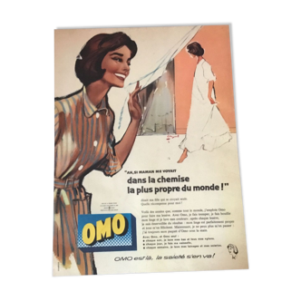 Publicité vintage à encadrer omo