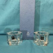 Pair of crystal candle holders saint-louis original box