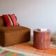 White suzani kilim rug with embroidered multi-colored patterns
