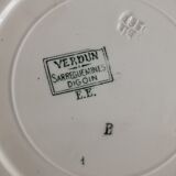 3 assiettes terre de fer Digoin Sarreguemines style Art nouveau