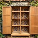Parisian solid oak wardrobe 1960