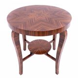 Round Art Deco coffee table, Poland, mid 20th century. after renovation.