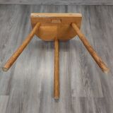 Raw wood tripod stool