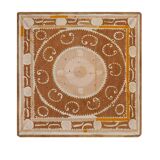 Vintage Turkish hand-knotted rug 132x135 cm