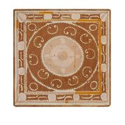 Tapis turc vintage noué à la main 132x135 cm