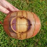 Retro egg wicker basket