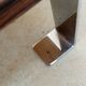 Pair of vintage 70s chrome zebrano wood bedside tables