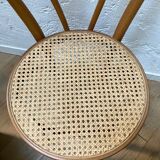 Pair of tanned bistro chairs