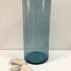 Vase in blown glass bubbled blue gray from the 60s