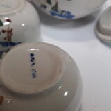 Service à thé chinoisant théière 2 tasses grès vernissé