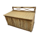 Vintage rattan and bamboo toy chest