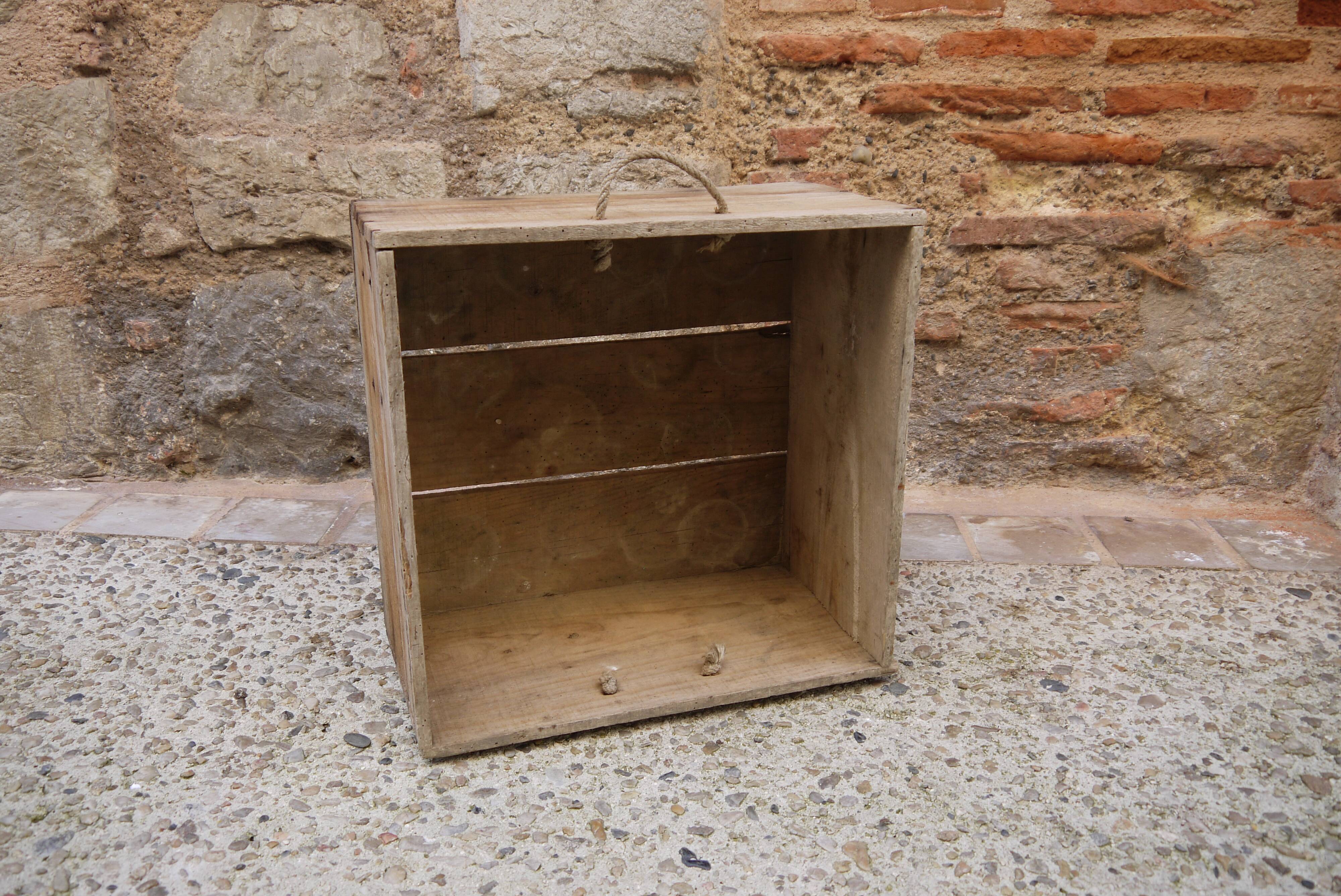 Square wooden box