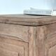Large antique wedding chest in raw oak from the 19th century (shallow depth)