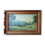 Ancient painting "View of Antibes"