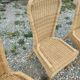 Série de 3 chaises en rotin