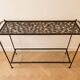 Wrought iron industrial console and glass tops