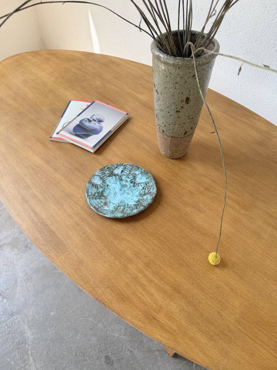 Oval coffee table beech 1980 Aalto Ikea