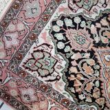 Handmade vintage Persian Tabriz silk rug 78cm x 133cm 1950s - 1С1150