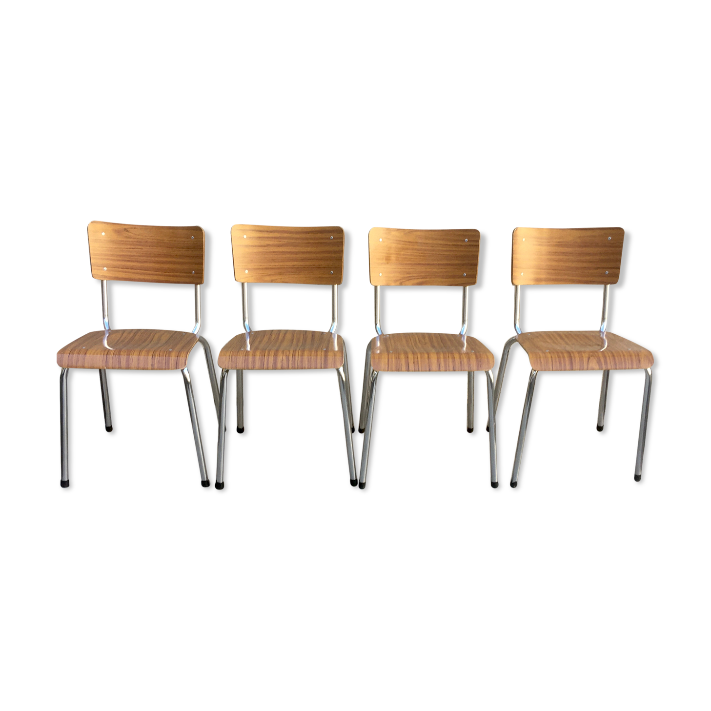 Set of 4 retro chairs in formica
