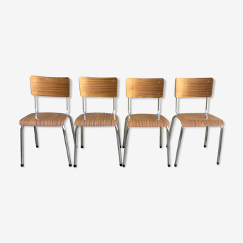 Lot de 4 chaises retro en formica