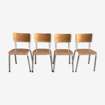Set of 4 retro chairs in formica