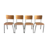 Set of 4 retro chairs in formica