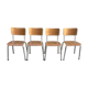 Set of 4 retro chairs in formica