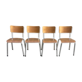 Set of 4 retro chairs in formica