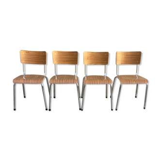 Set of 4 retro chairs in formica