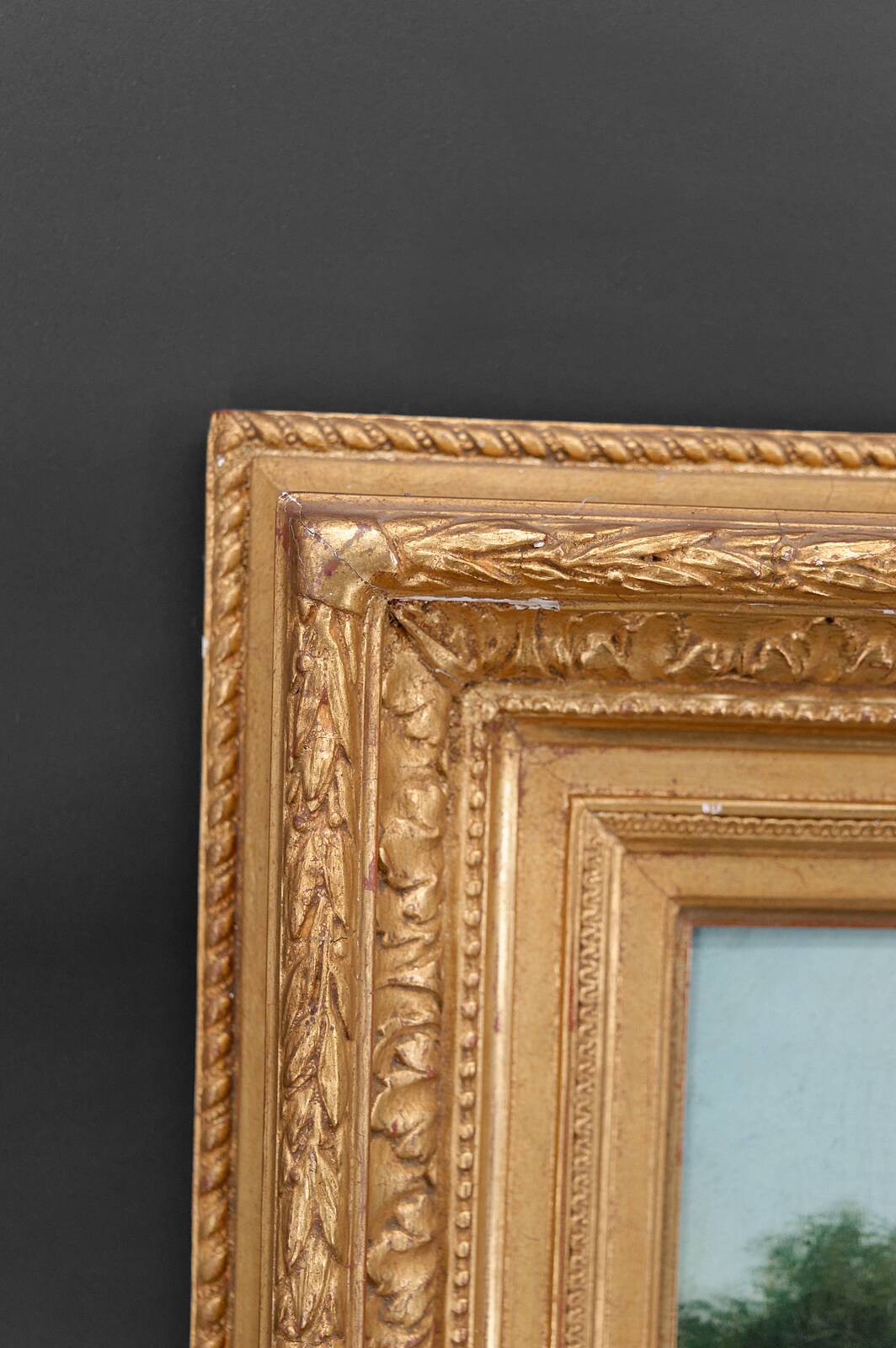 19th century Italian painting, lake scene