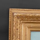 19th century Italian painting, lake scene