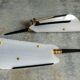 Pair of vintage plexi and bakelite 50s wall lamps