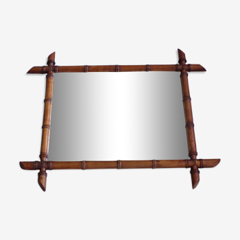 Miroir ancien imitation bambou