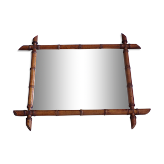 Miroir ancien imitation bambou