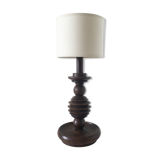 Turned wooden vintage lamp