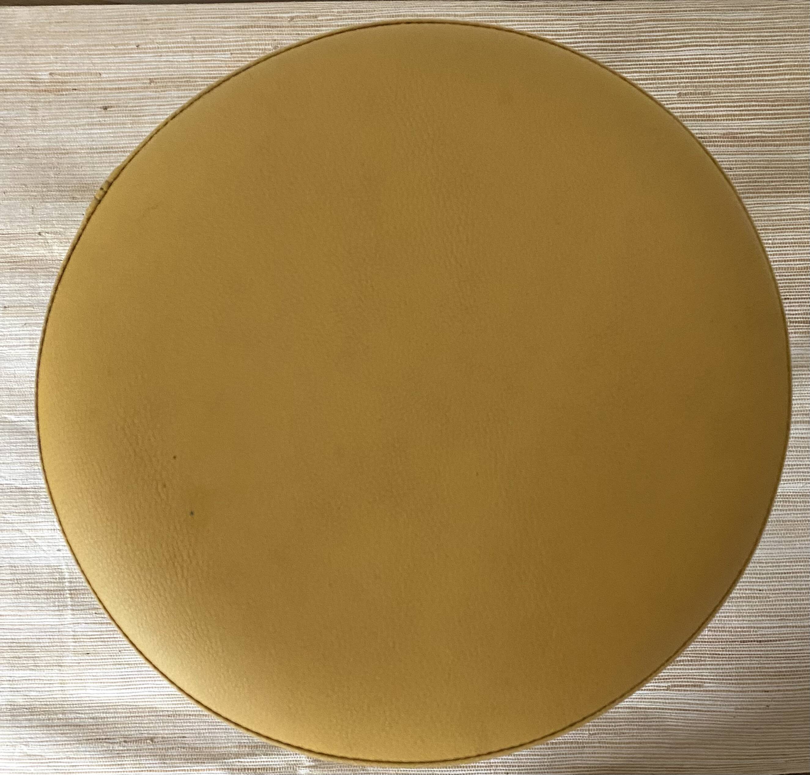 Vintage tripod stool in skai & chrome adjustable in height