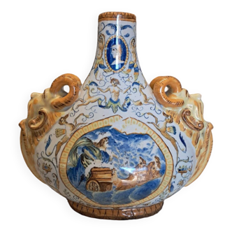 Old Nevers earthenware flask