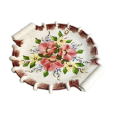 Hand-painted ceramic cake dish