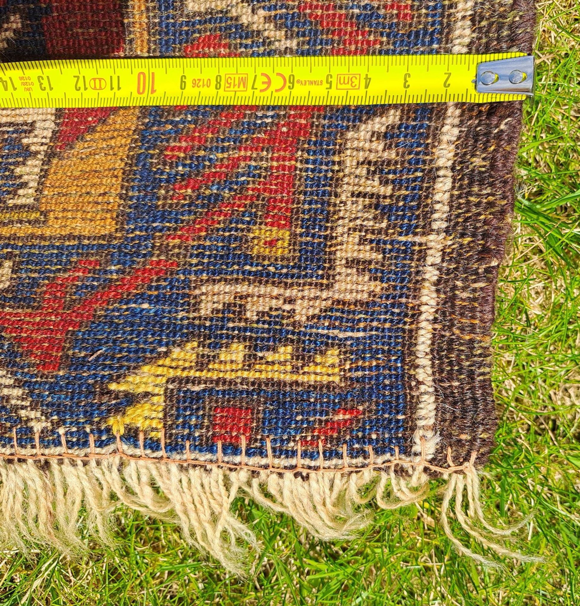 Turkish YAHYALI vintage anatomy rug handmade in wool - 131 x 227