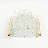 Pair of Mid-Century Modern Murano Ice Glass Wall Lights from Doria, 1960s