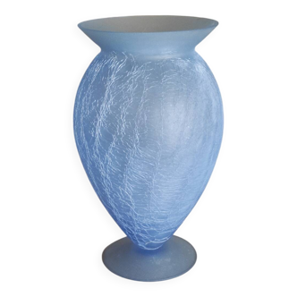 Vase en verre craquelé