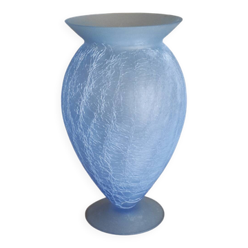 Cracked glass vase