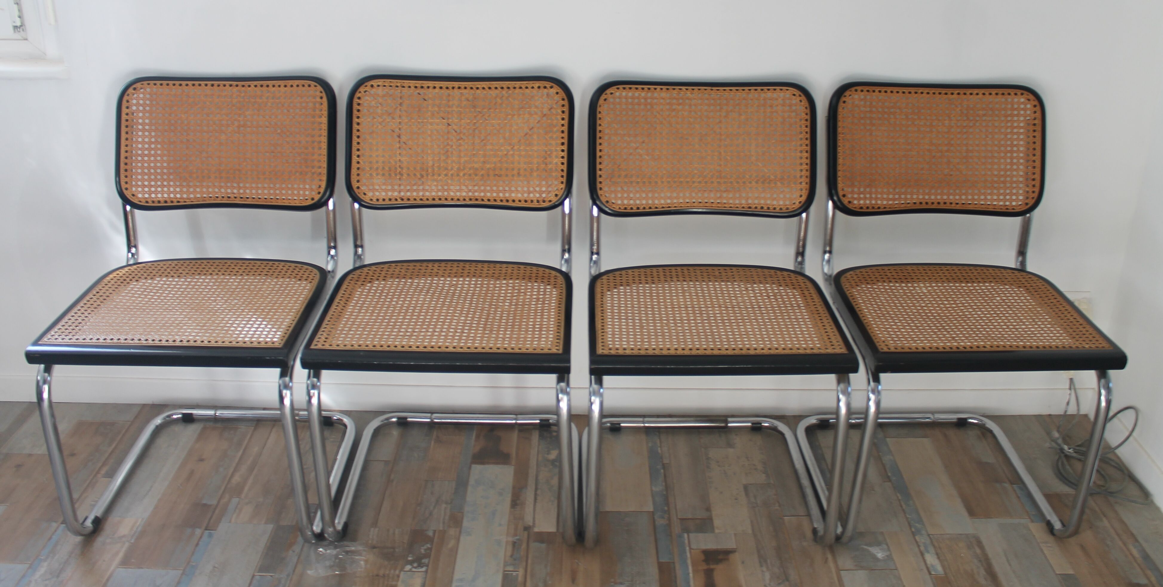 Lot de 4 chaises Cesca B32 par Marcel Breuer