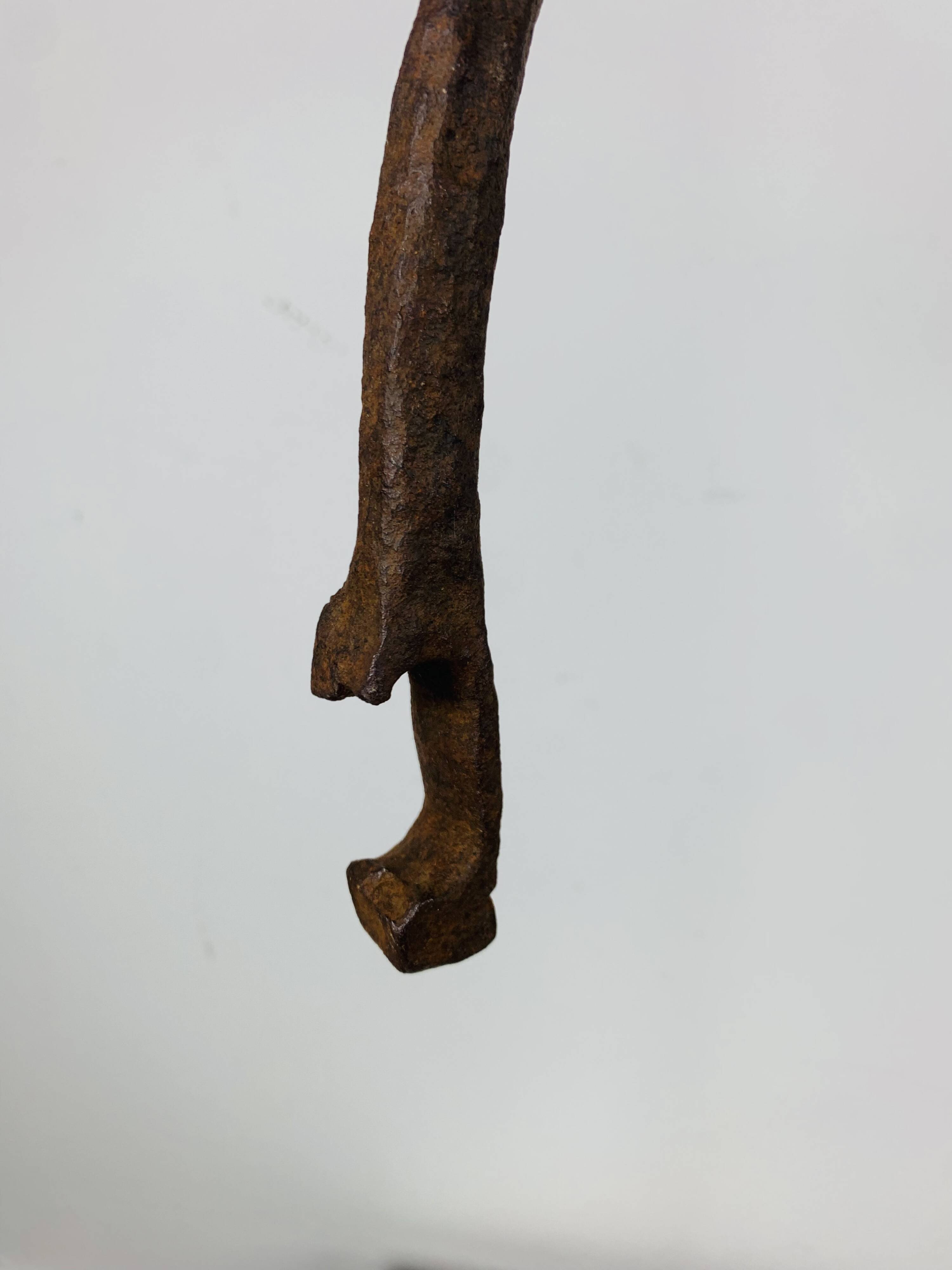 Brutalist sculpture in wrought iron, folk art